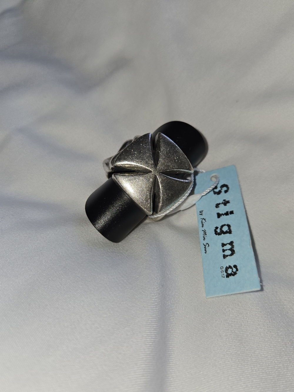 Stigma Silver Starburst Men's Ring - Silver